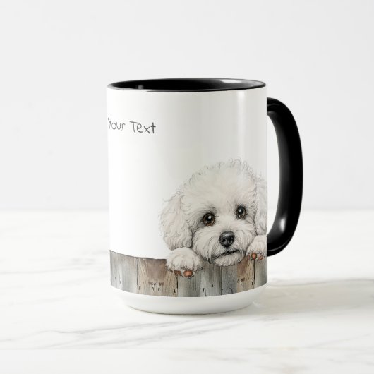 Bichon Frise Dog Mok (Voorkant rechts)