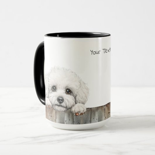 Bichon Frise Dog Mok (Voorkant links)