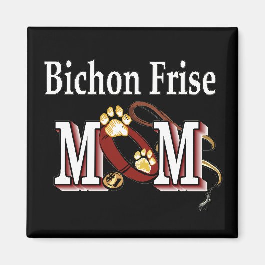 Bichon Frise Dog MOM Magneet (Voorkant)