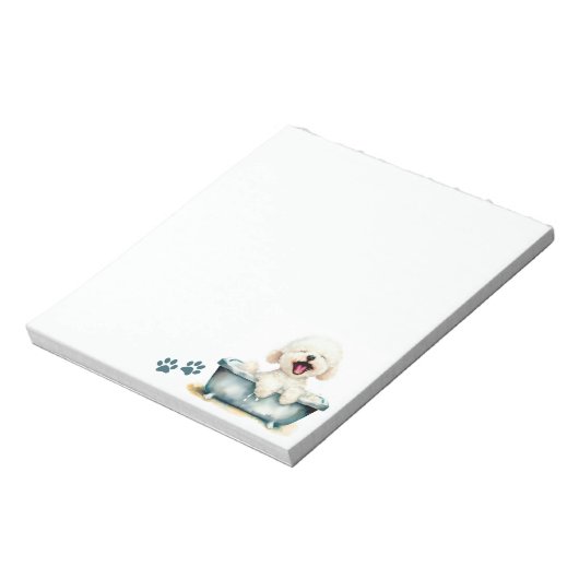 Bichon Frise Dog Notitieblok (Linkerzijde)