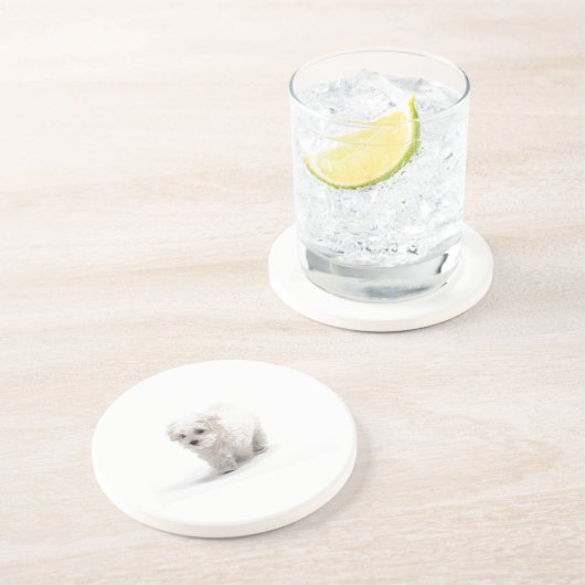 Bichon Frise Dog Onderzetter (Zijkant)