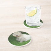 Bichon Frise Dog Onderzetters (Zijkant)