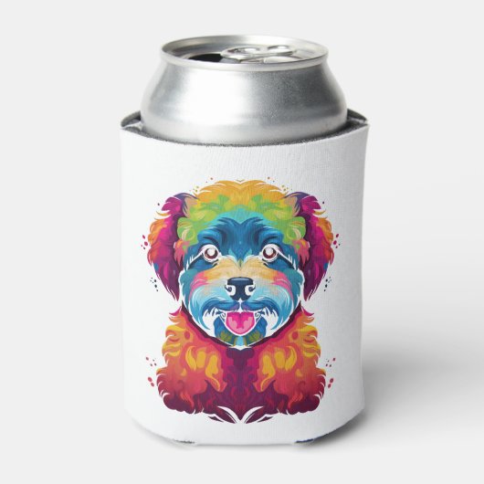 Bichon Frise Dog Pop Art Blikjeskoeler (Blikje Voorkant)