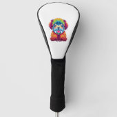 Bichon Frise Dog Pop Art Golfheadcover (Voorkant)