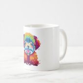 Bichon Frise Dog Pop Art Koffiemok (Voorkant rechts)