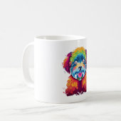 Bichon Frise Dog Pop Art Koffiemok (Voorkant links)