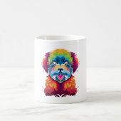 Bichon Frise Dog Pop Art Koffiemok (Center)