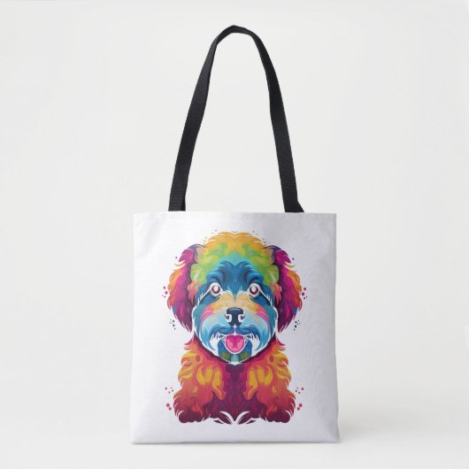 Bichon Frise Dog Pop Art Tote Bag (Voorkant)