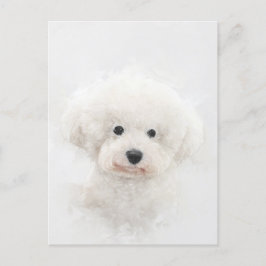 Bichon Frise Dog Portret Briefkaart