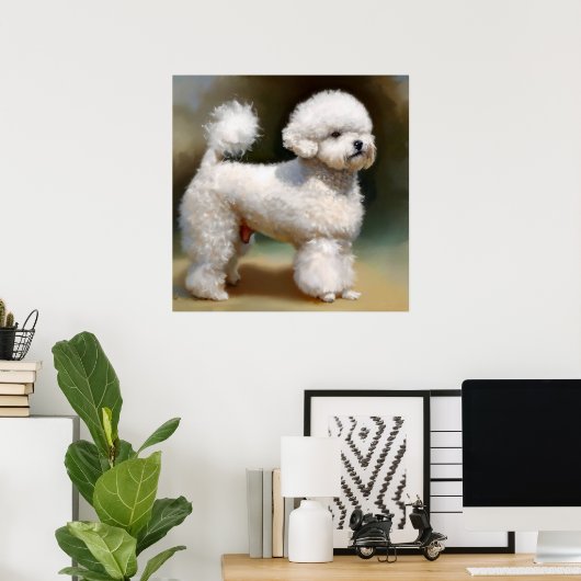 Bichon Frise Dog Poster (Thuiskantoor)