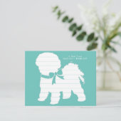 Bichon Frise Dog Puppy Bedankkaart (Staand voorkant)