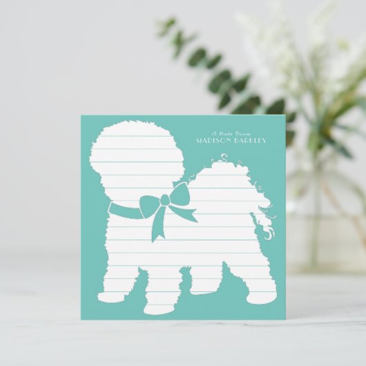 Bichon Frise Dog Puppy Bedankkaart (Staand voorkant)