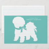 Bichon Frise Dog Puppy Briefpapier (Voorkant / Achterkant)