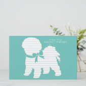 Bichon Frise Dog Puppy Briefpapier (Staand voorkant)