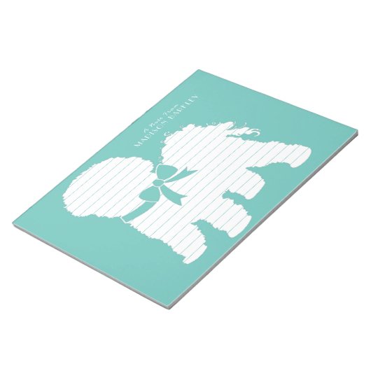 Bichon Frise Dog Puppy Notitieblok (Schuin)