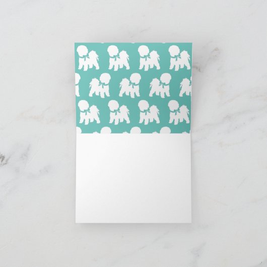 Bichon Frise Dog Puppy Notitiekaartje (Binnen)