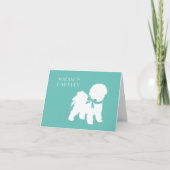 Bichon Frise Dog Puppy Notitiekaartje (Voorkant)