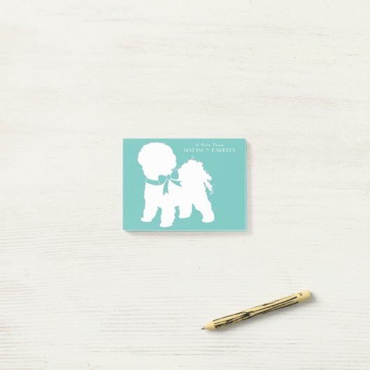Bichon Frise Dog Puppy Post-it® Notes (Op bureau)