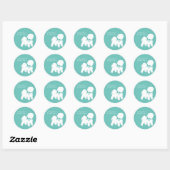 Bichon Frise Dog Puppy Ronde Sticker (Vel)