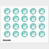 Bichon Frise Dog Puppy Ronde Sticker (Vel)