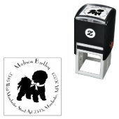 Bichon Frise Dog Puppy Zelfinktende Stempel (In situ)