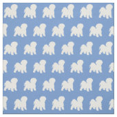 Bichon Frise Dog Silhouette Light Blue Stof (Swatch)