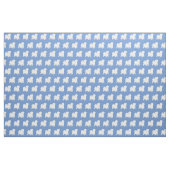 Bichon Frise Dog Silhouette Light Blue Stof (Fat Quarter)