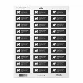 Bichon Frise Dog Silhouette Return Address Labels (Full Sheet)