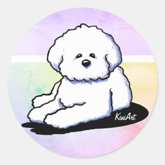 Bichon Frise Dog Stickers (Voorkant)