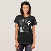 Bichon Frise Dog T-Shirt Cute I Love My Hondenlief (Voorkant volledig)