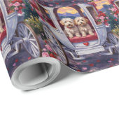 Bichon Frise Dog Valentine's Day Cadeaupapier (Rol Hoek)