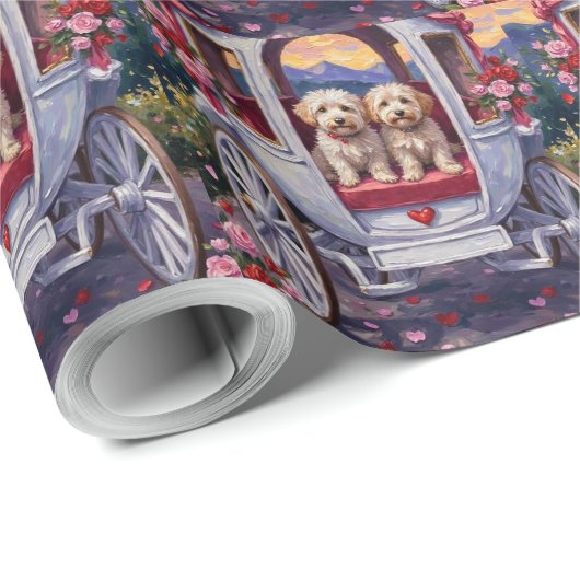 Bichon Frise Dog Valentine's Day Cadeaupapier (Rol Hoek)