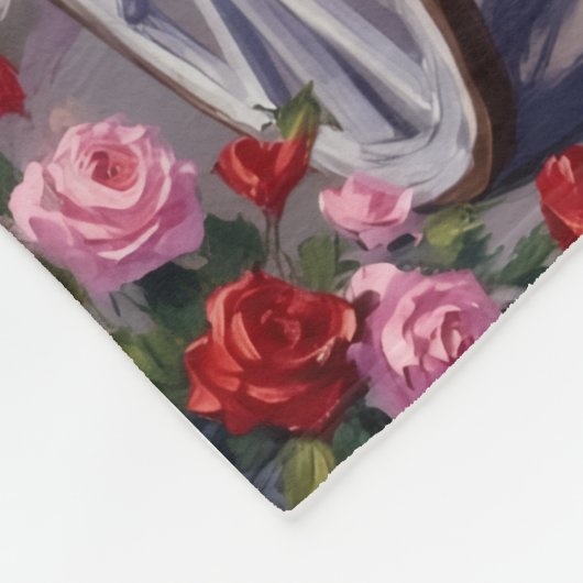 Bichon Frise Dog Valentine's Day Fleece Deken (Hoek)