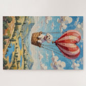 Bichon Frise Dog Valentine's Day Heart Balloon Legpuzzel (Horizontaal)