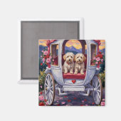 Bichon Frise Dog Valentine's Day Magneet (Voorkant / Achterkant)