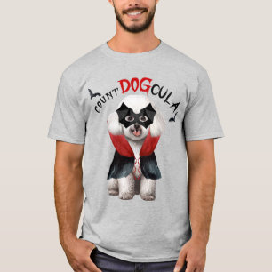 Bichon Frise Dog Vampire Dog Funny Halloween T-shirt