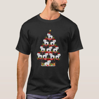 Bichon Frise Dog Xmas Lighting Bichon Frise T-shirt