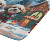 Bichon Frise Dogs Christmas Snow Holiday Snijplank (Hoek)