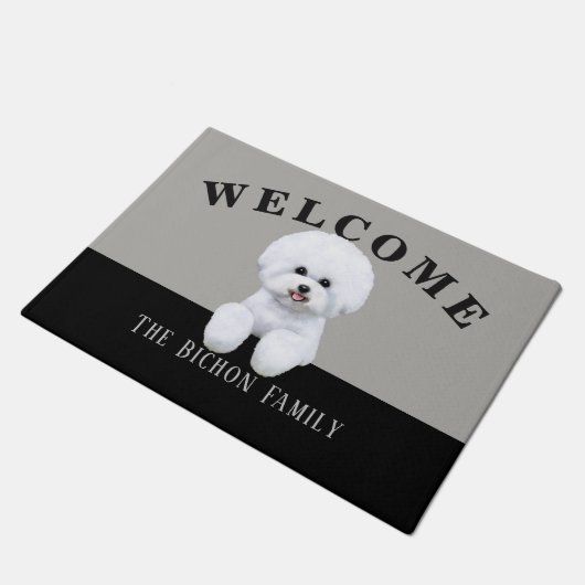  Bichon Frise Doormat Deurmat (Schuin)