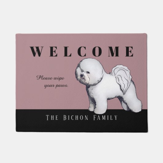 Bichon Frise Doormat Deurmat (Voorkant)
