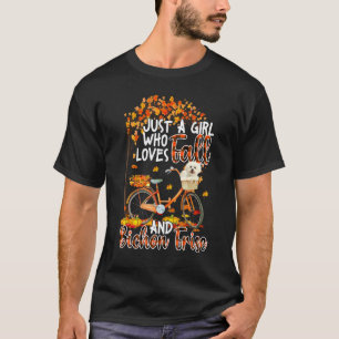 Bichon Frise en Herfst Dog eigenaar van fiets Than T-shirt
