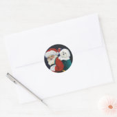 Bichon Frise en Santa Claus Art Sticker (Envelop)