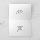 Bichon Frise en zijn Blue Dogwood Sympathy Kaart (Binnen)