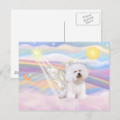 Bichon Frise engel Briefkaart (Voorkant / Achterkant)