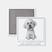 Bichon Frise Favorite Magneet (Voorkant / Achterkant)
