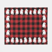 Bichon Frise Fleece Blanket (Voorkant (Horizontaal))