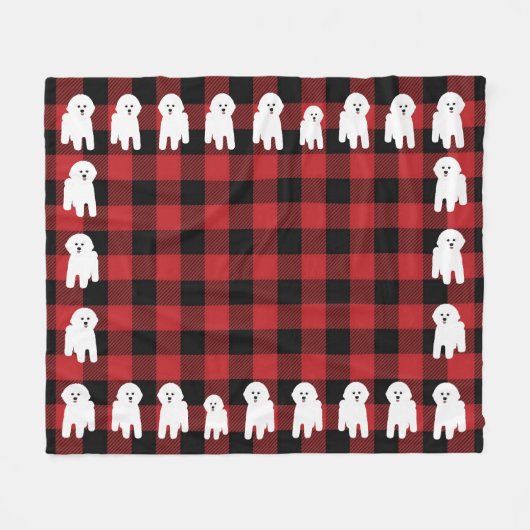 Bichon Frise Fleece Blanket Deken (Voorkant (Horizontaal))