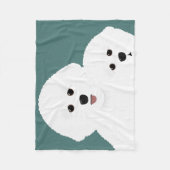 Bichon Frise Fleece Blanket Deken (Voorkant)