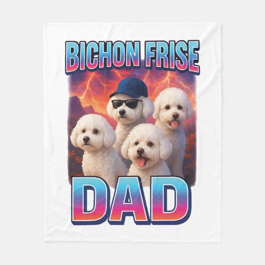 Bichon Frisé Fleece Deken (Voorkant)