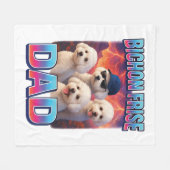Bichon Frisé Fleece Deken (Voorkant (Horizontaal))